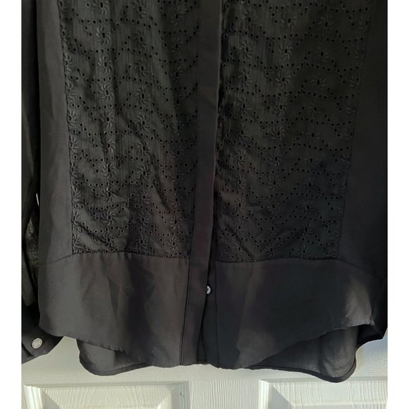 The Kooples broderie top with leather collar - Picture 6 of 9
